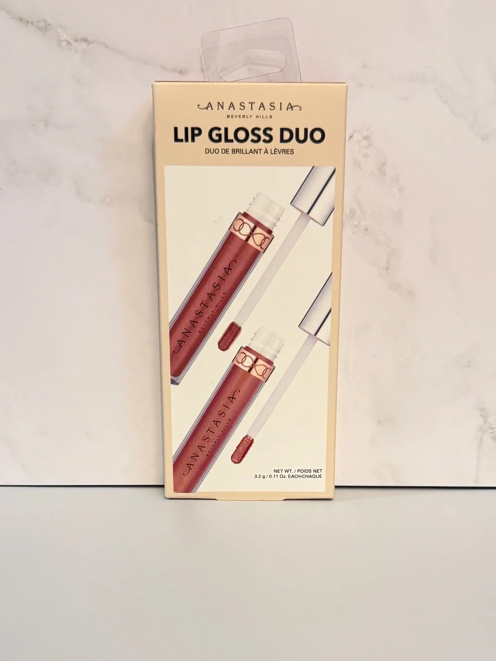 NEW Anastasia Beverly Hills Lip Gloss Duo Metallic Rose & St. Tropez